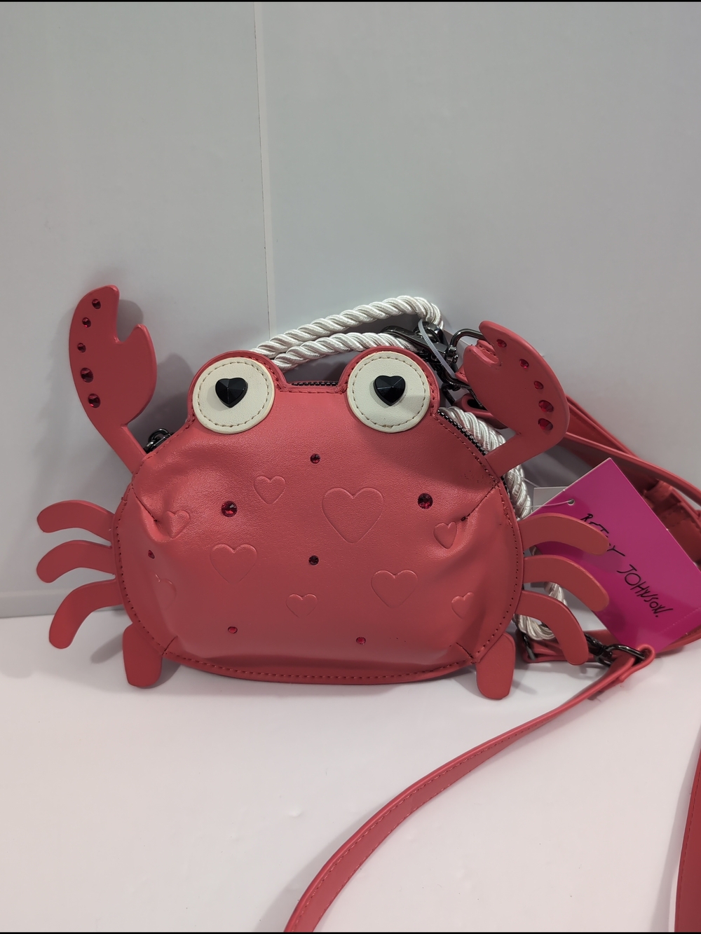 Betsey Johnson Coral Crab Crossbody Bag